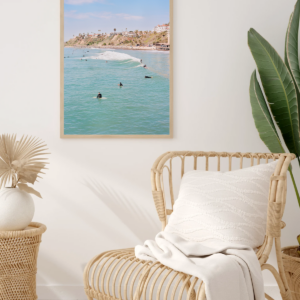San Clemente Surfers I Photo Print displayed in room